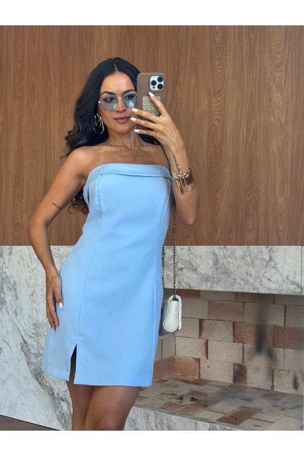 Vestido Curto Azul Eva