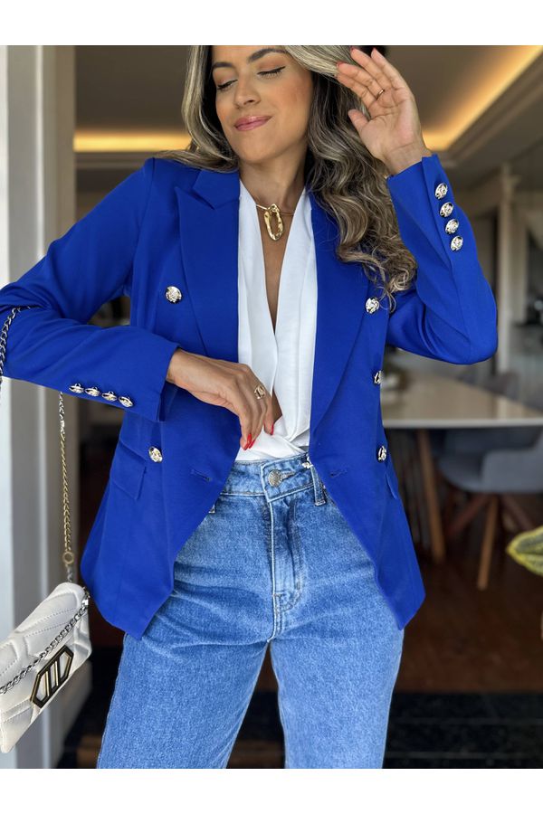 Jeans Blue Balmain Blazer Balmain Denim Blazers New Arrivals