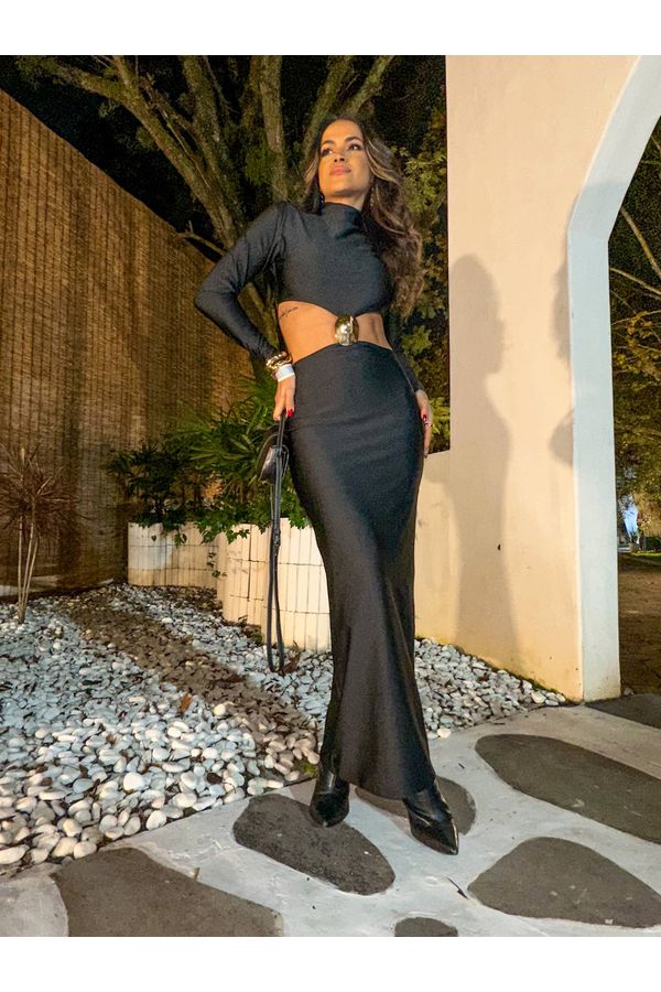 Vestido Midi Preto Bruna