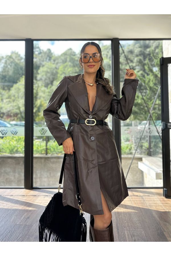 Trench Coat Marrom Canadá