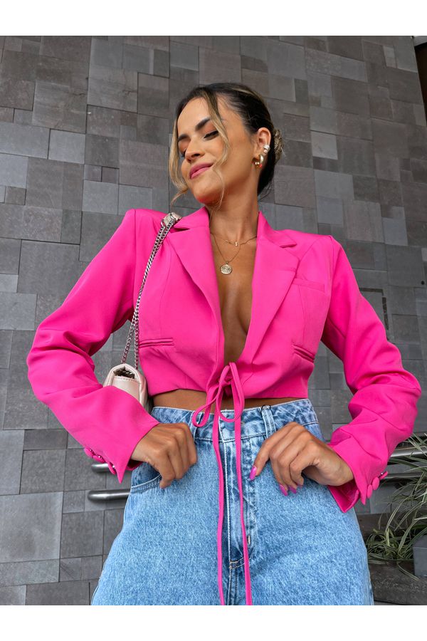 Blazer Cropped Daniela Pink