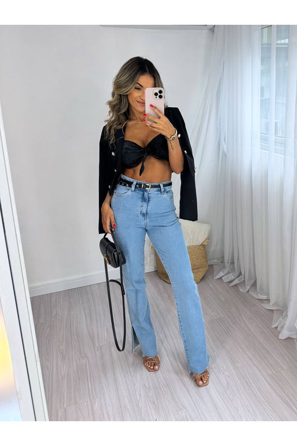 Calça Wide Leg Jeans Kayla