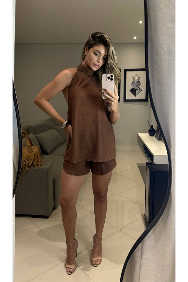 Conjunto Marrom Mely