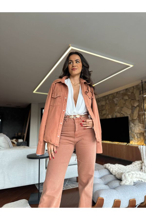 Camisa Jeans Mocha Mousse Baker