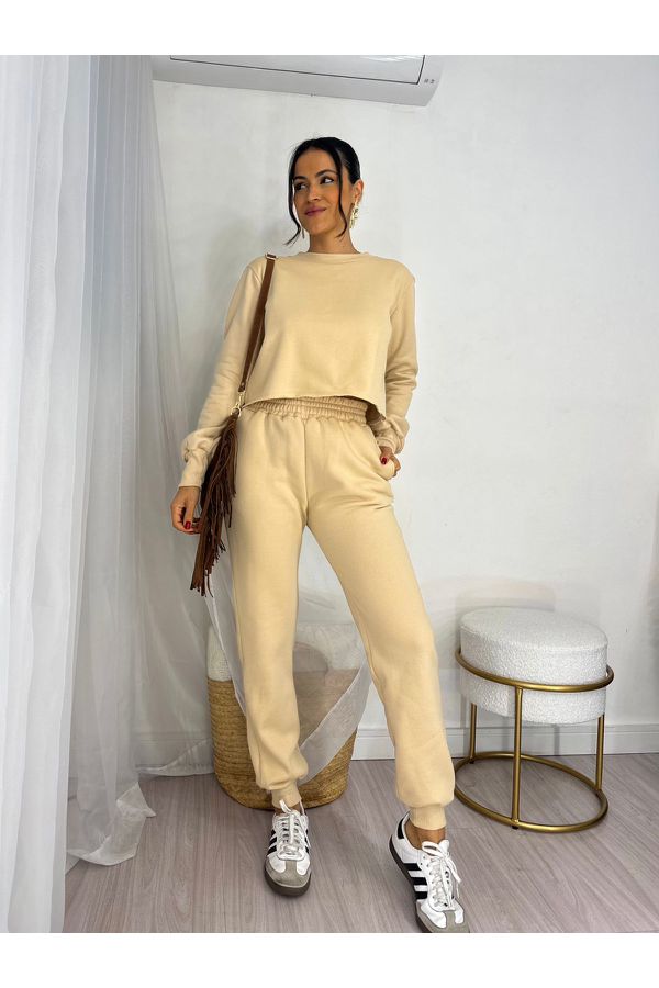 Conjunto Moletom Joger Suly Nude