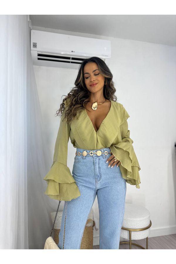 Blusa Boho Verde Suzan