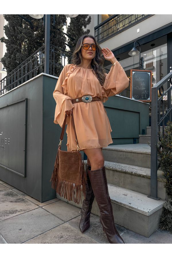 Vestido Boho Nude Ariela