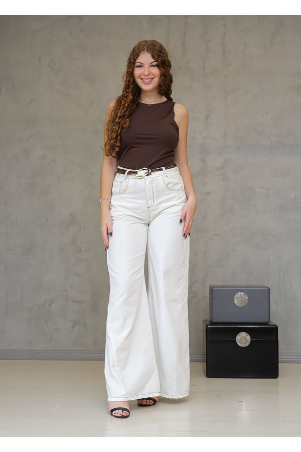 calça wide leg OFF WHITE - LOJA TRAJE MANIA