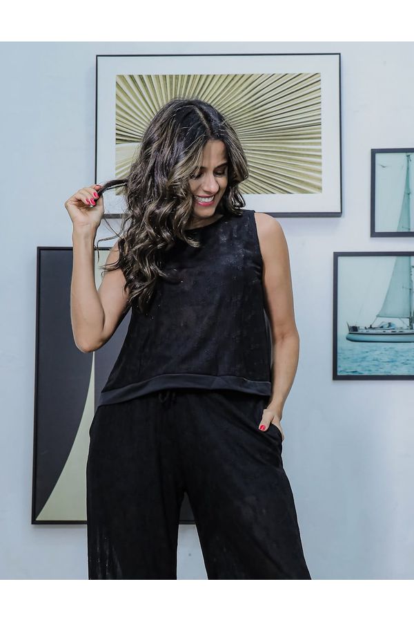 blusa texturizada PRETO - LOJA TRAJE MANIA