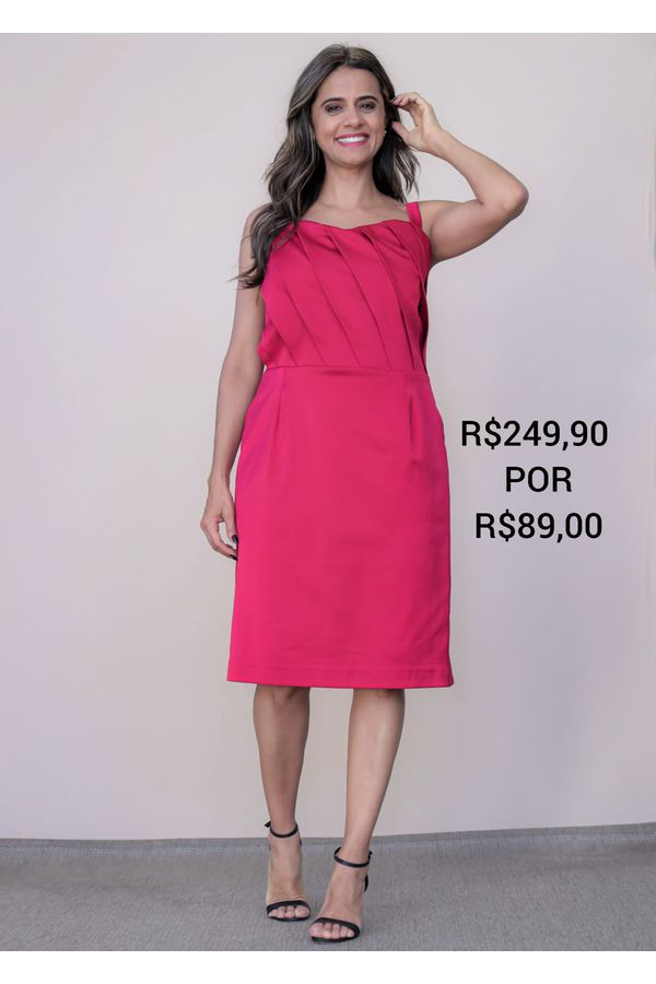 vestido mid drapeado COLOR - LOJA TRAJE MANIA