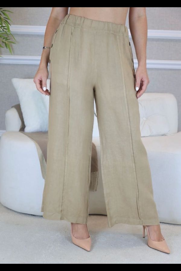 CALÇA JULIANA CARAMELO - Loja Linho Italiano