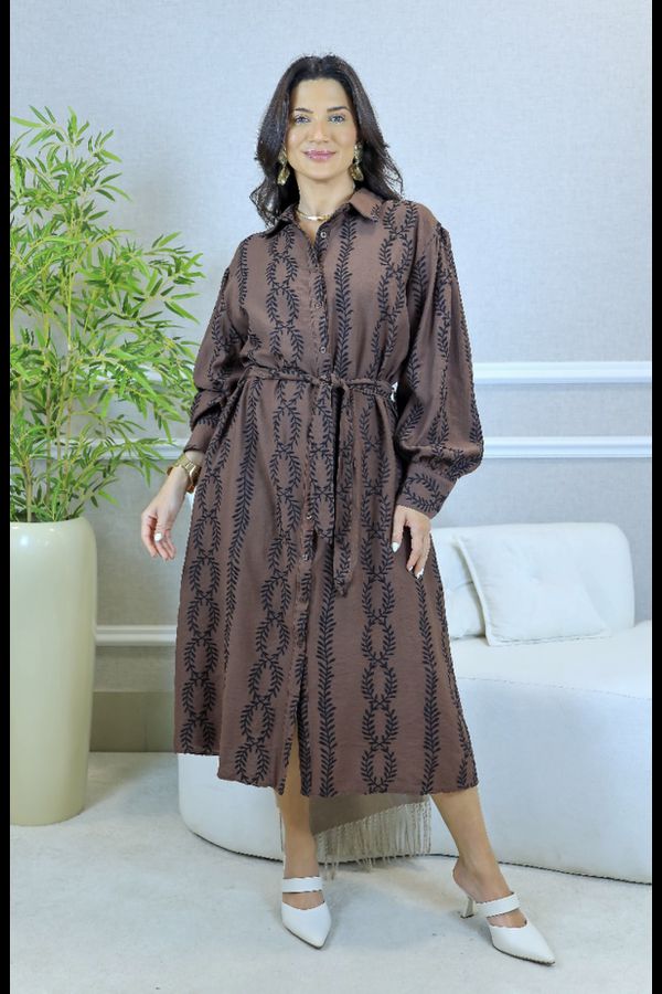 CHEMISE ATHENA MARROM - Loja Linho Italiano