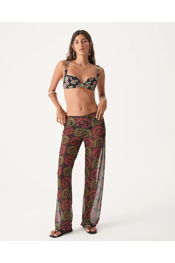 Calça de Tule com Estampa de Conchas Yasmim