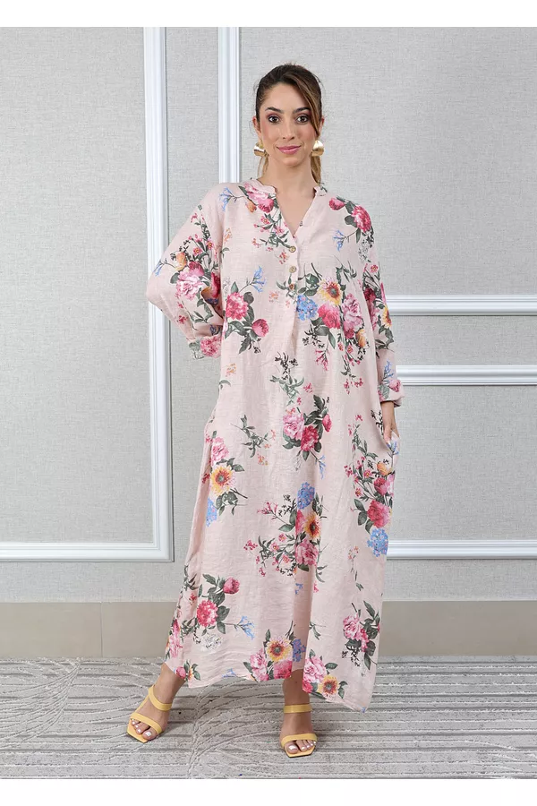Tunica Erika Linho Italiano Rosa Bebe - Loja Linho Italiano