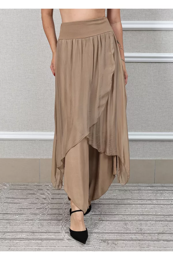 CALÇA LARA CARAMELO - Loja Linho Italiano