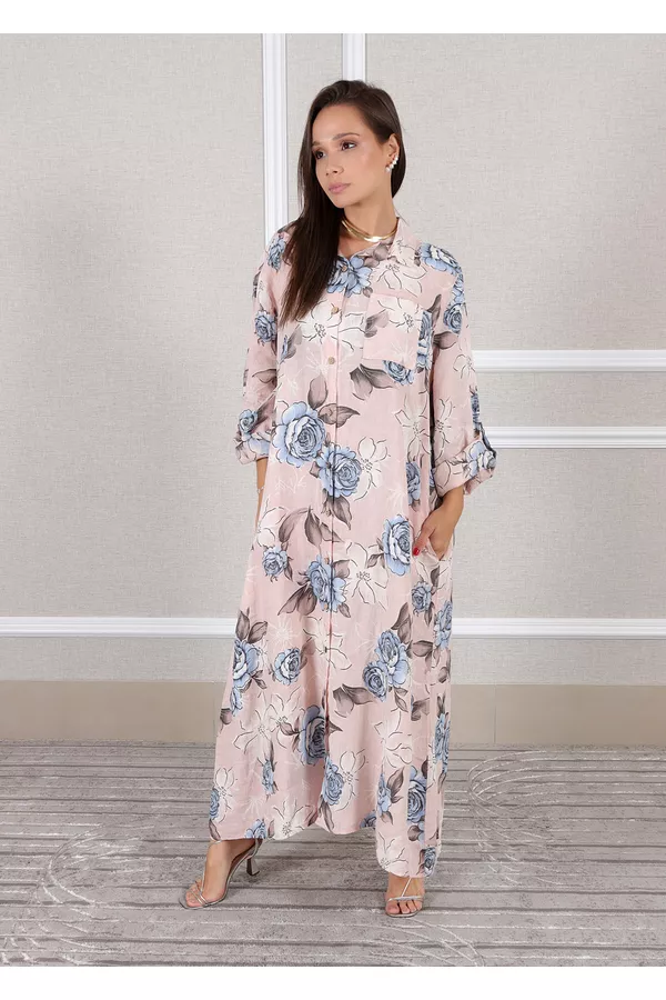 Chemise Luiza Linho Italiano Rose - Loja Linho Italiano