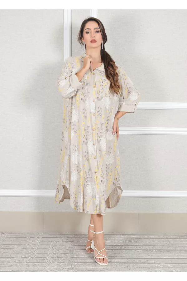 Chemise Agnes Linho Italiano Cru - Loja Linho Italiano