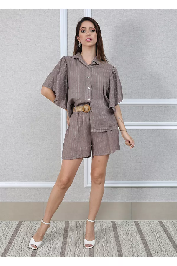 Conjunto Marcela Linho Italiano Fendi - Loja Linho Italiano