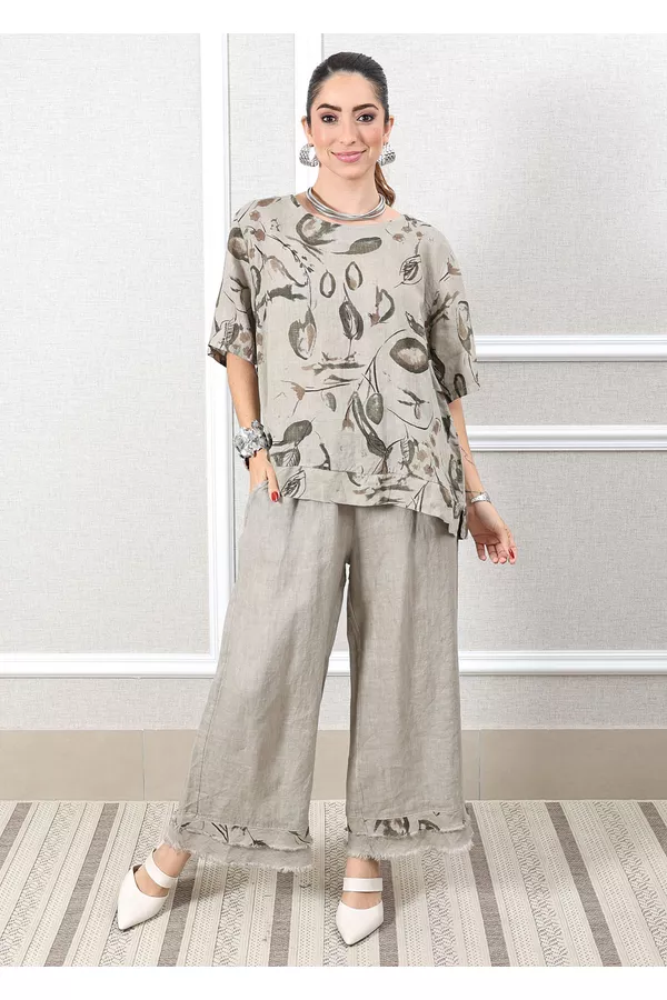Conjunto Carla Linho Italiano Fendi - Loja Linho Italiano