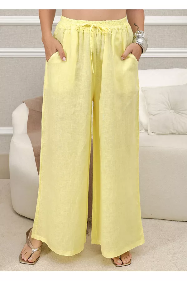 CALÇA CLEIDE MANTEIGA - Loja Linho Italiano