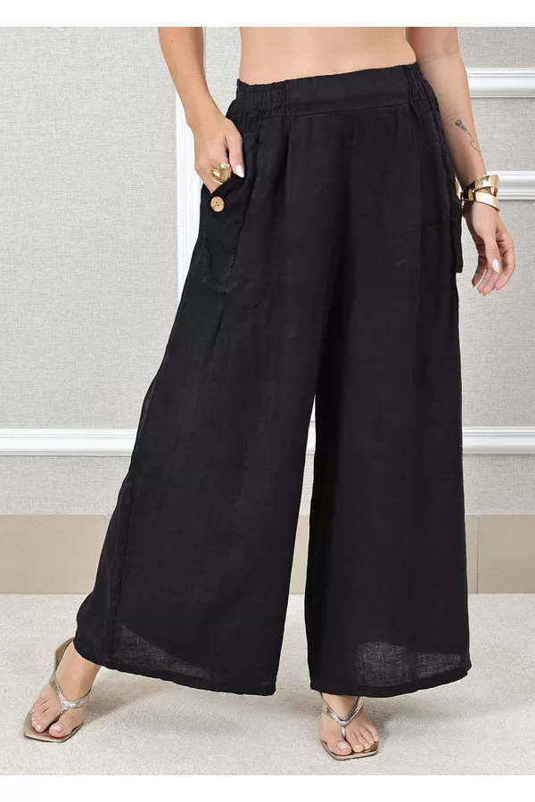 CALÇA PRISCILA PRETO - Loja Linho Italiano