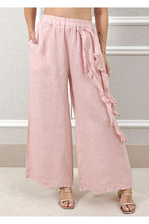 CALÇA CLARICE ROSE - Loja Linho Italiano