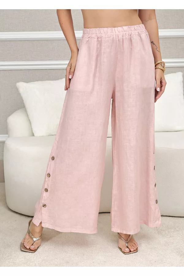 CALÇA ROSANA ROSE - Loja Linho Italiano