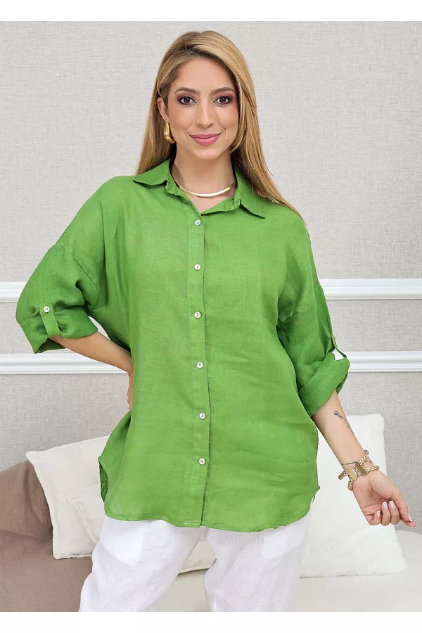 CAMISA MANDALA VERDE GUCCI - Loja Linho Italiano