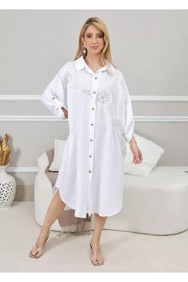 CHEMISE KÁTIA BRANCO - Loja Linho Italiano