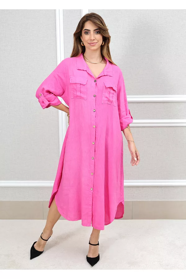 CHEMISE MIRELA PINK - Loja Linho Italiano