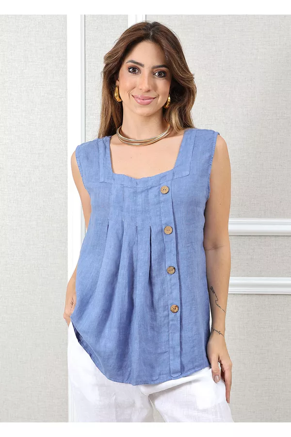 REGATA VITÓRIA JEANS - Loja Linho Italiano