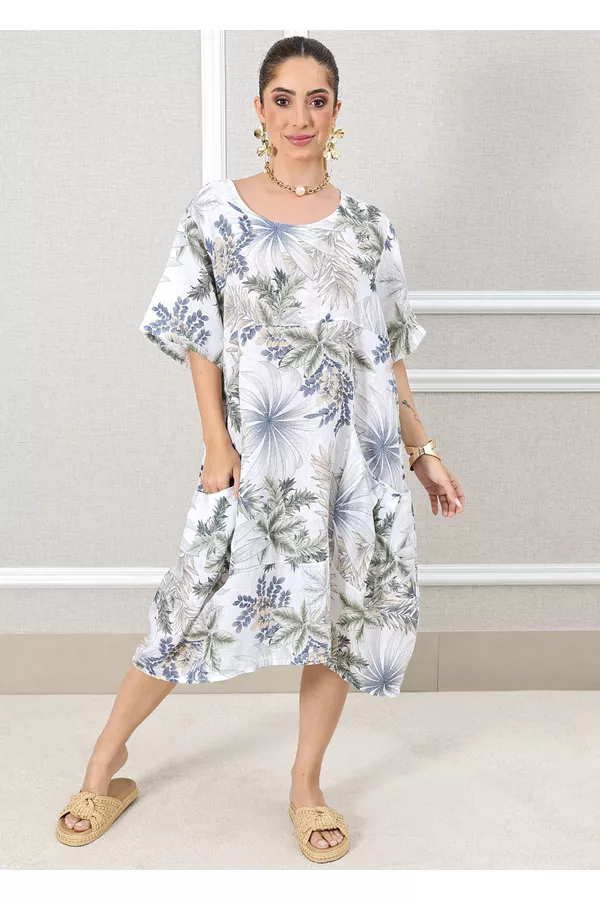 VESTIDO VERÔNICA BRANCO - Loja Linho Italiano