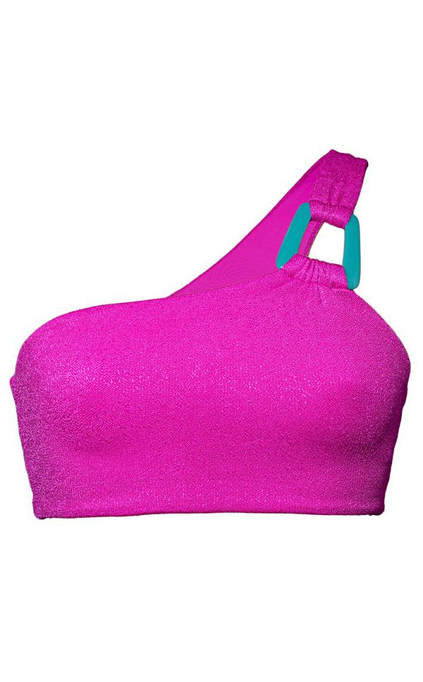  Top Ombro Só Argola Íris Rosa Shock