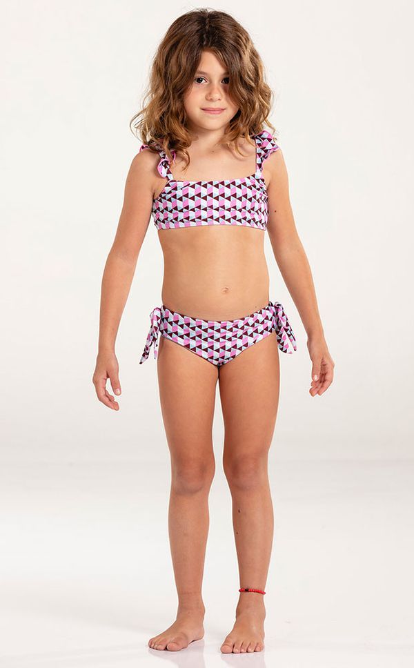 Top e Calcinha Kids Babados Verano