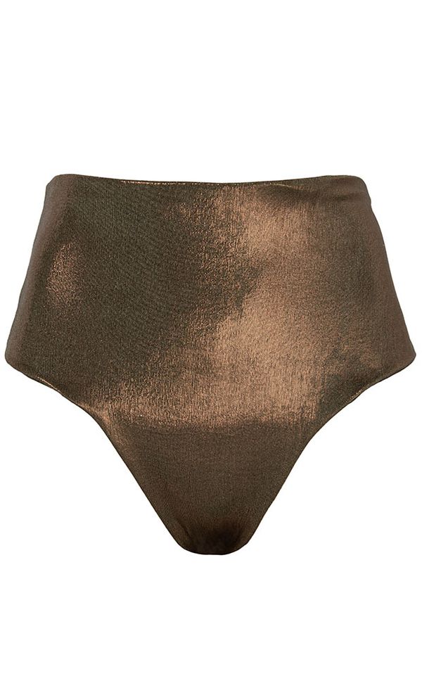 Calcinha Hot Pants Lamê Musgo