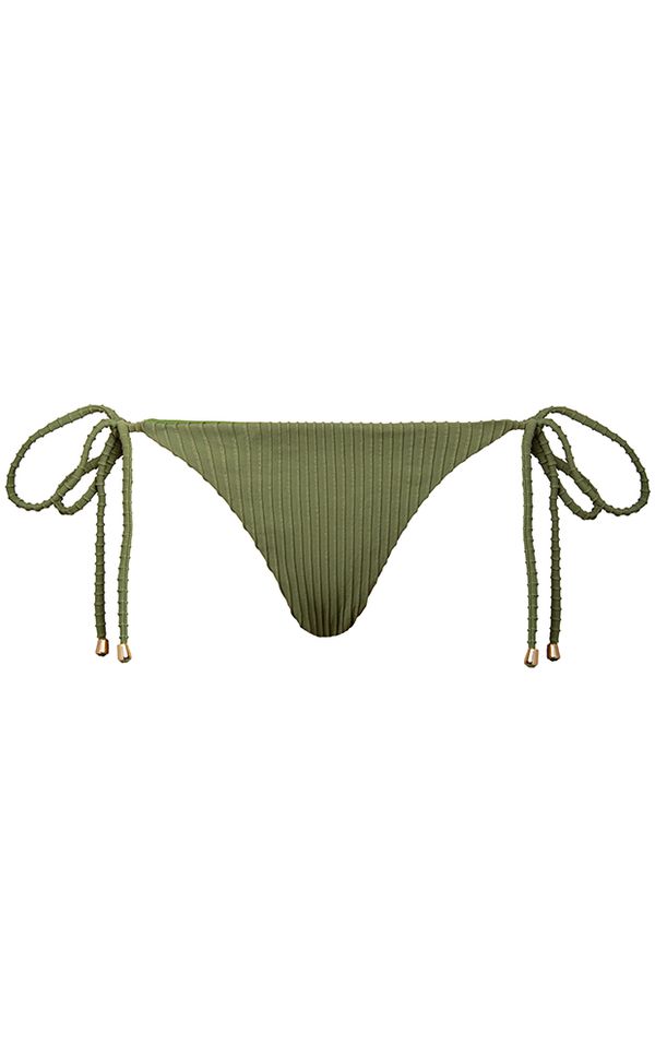 Calcinha Slim Rib Verde Forest