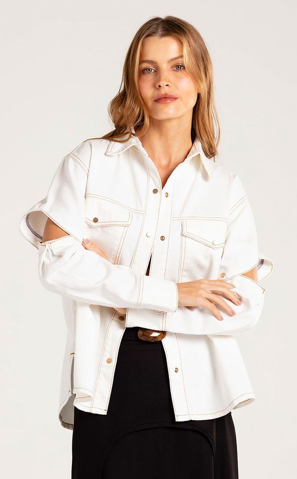 Camisa Jeans Versatile Off White