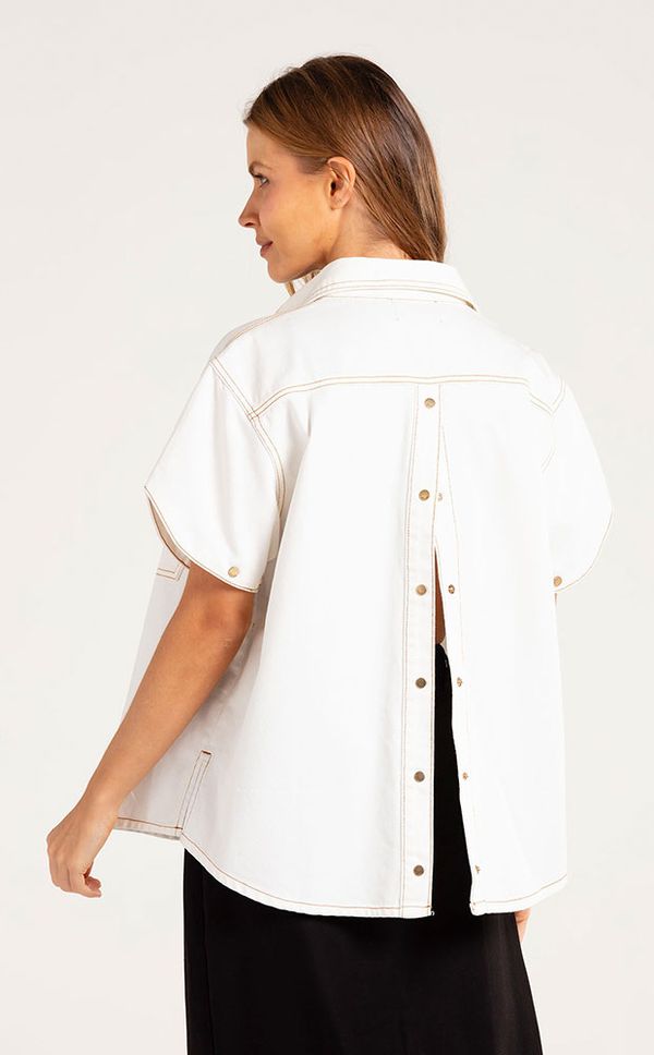 Camisa Jeans Versatile Off White