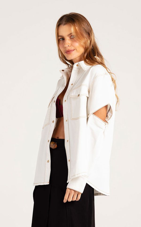 Camisa Jeans Versatile Off White