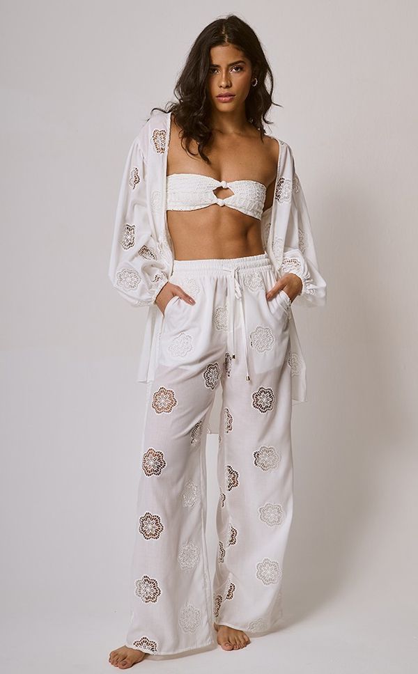 Calça Flora Off White