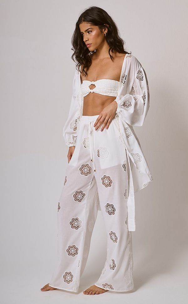 Calça Flora Off White