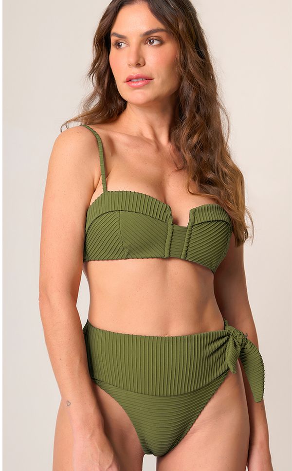 Calcinha Double Rib Verde Forest