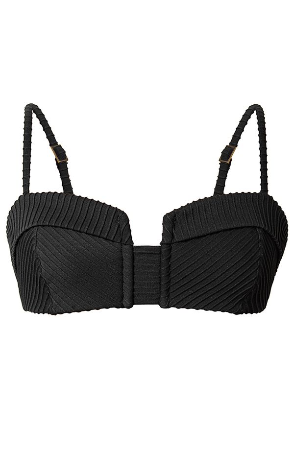 Top Corselet Rib Preto