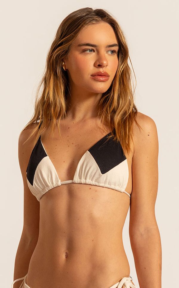 Top Cortininha Preto/Off