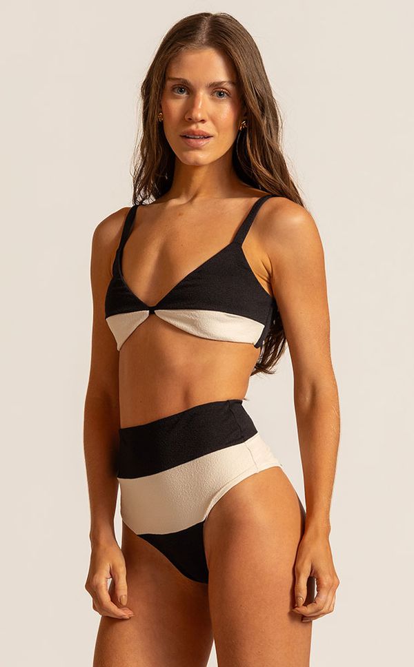 Calcinha Hot Pants Preto/Off