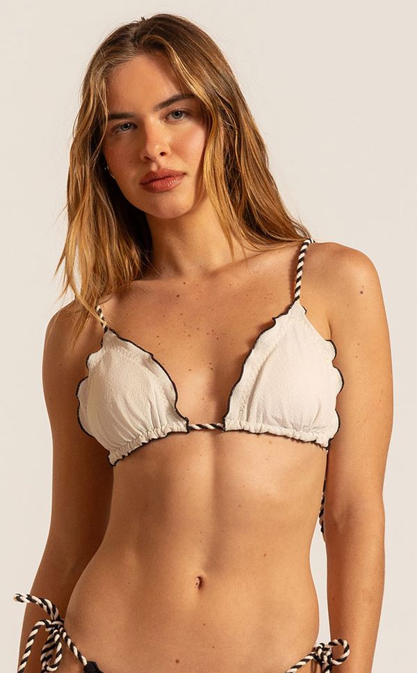 Top Cortininha Ripple Dupla Face Preto/Off