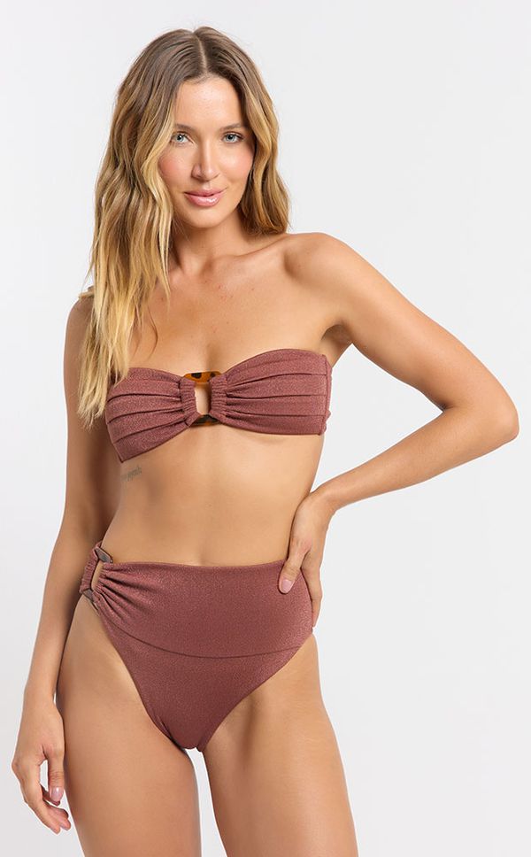 Calcinha Hot Pants Argola Cacau