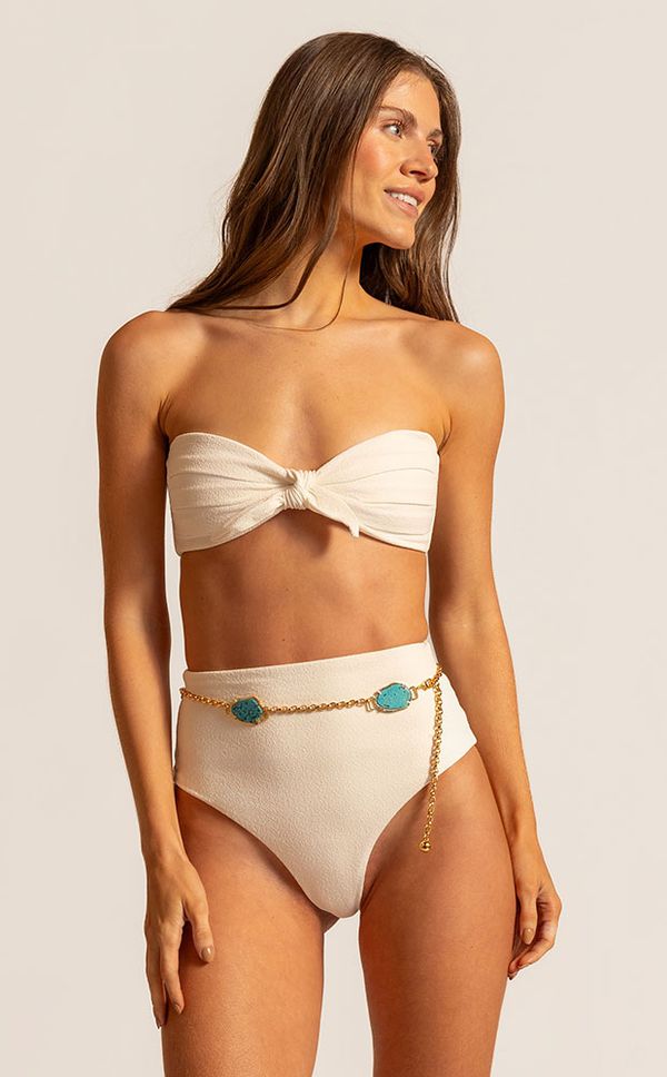 Calcinha Hot Pants Floc Off White
