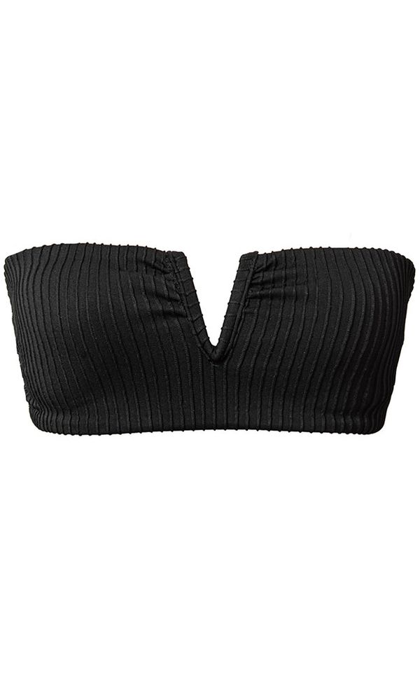 Top Faixa V Chanel Preto