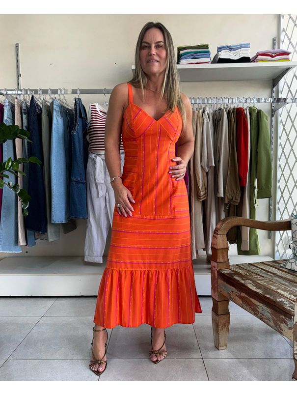 Vestido La Blue - Laranja